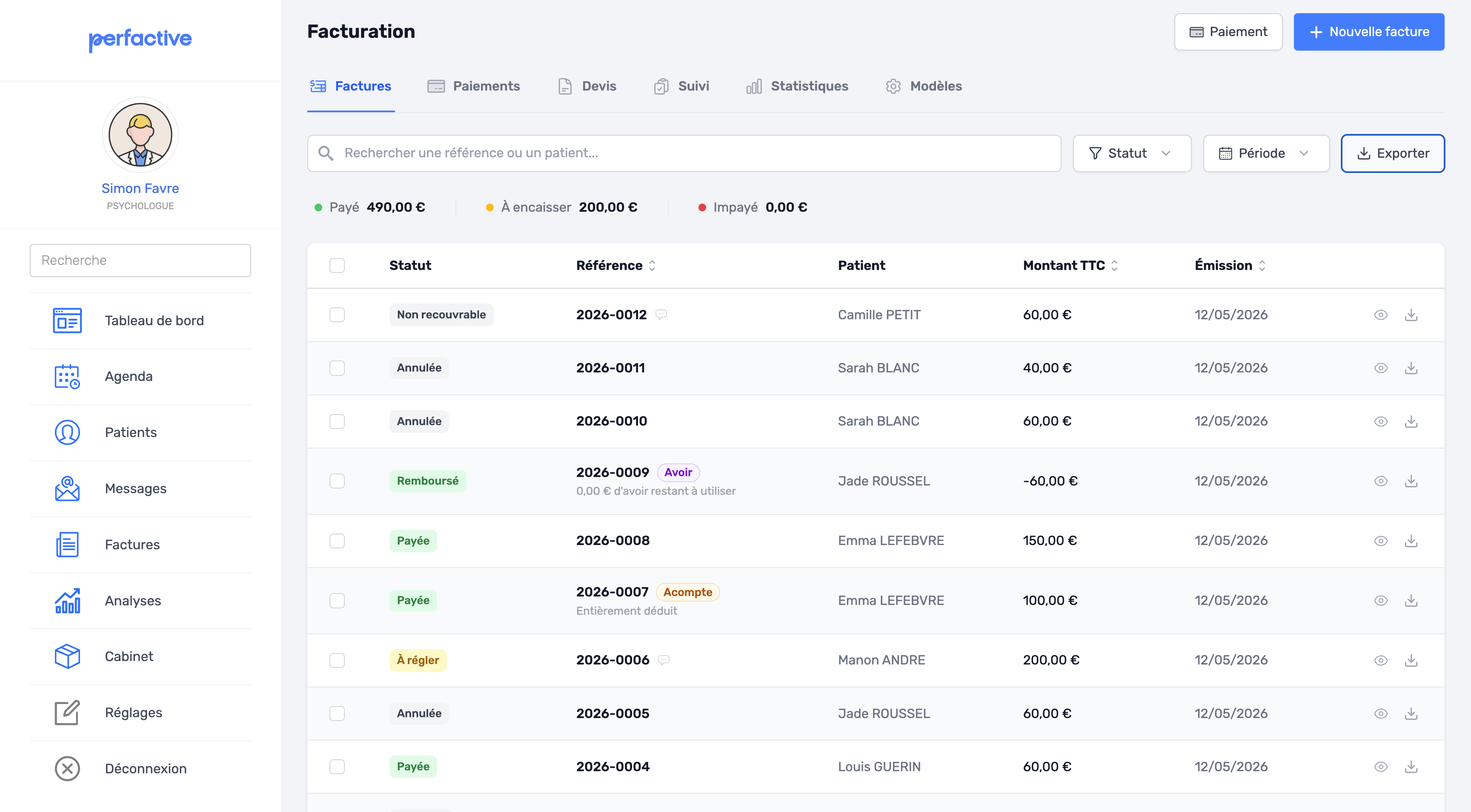 Bouton Exporter Excel